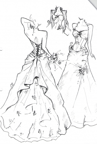Dessins robes de mariée Bandi