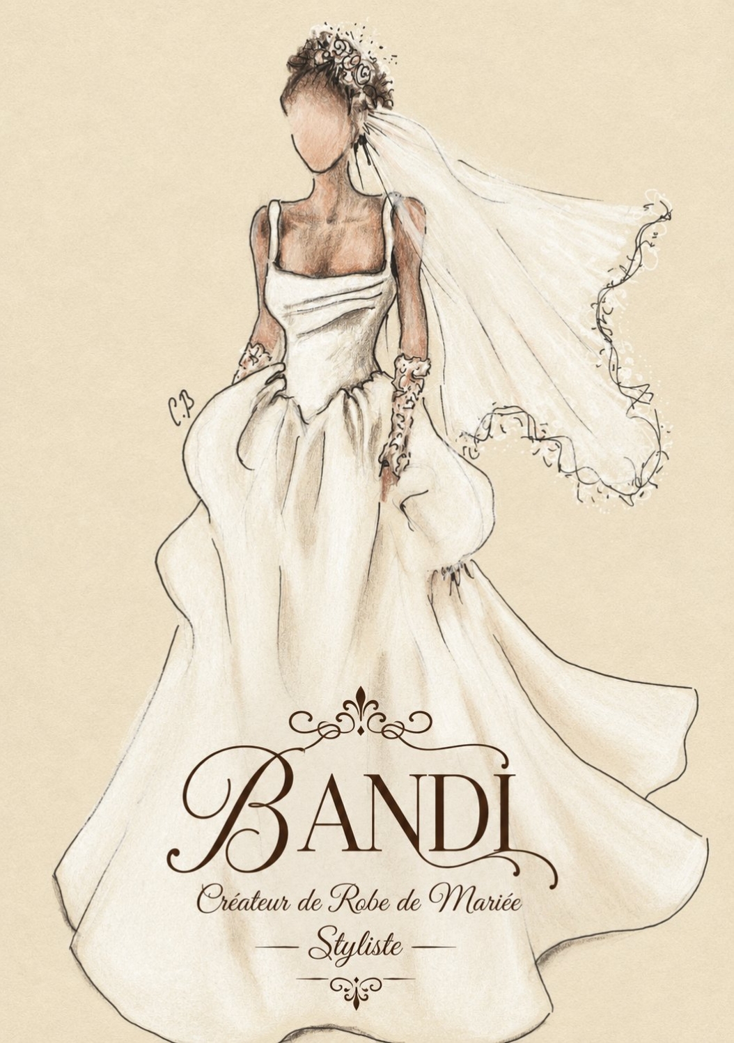 Dessins robes de mariée Bandi