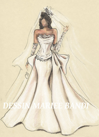 Dessins robes de mariée Bandi