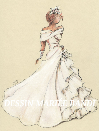 Dessins robes de mariée Bandi