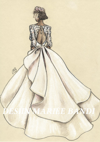 Dessins robes de mariée Bandi