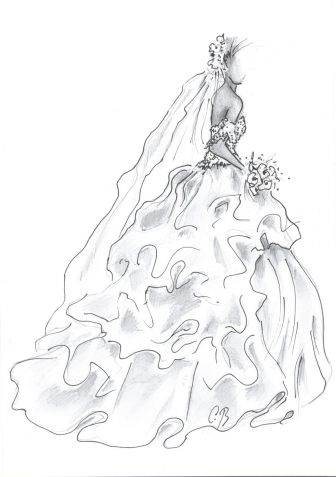 Dessins robes de mariée Bandi