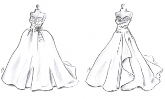 Morphologies féminine et robes de mariée crée personnalisée