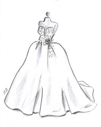 Dessins robes de mariée Bandi