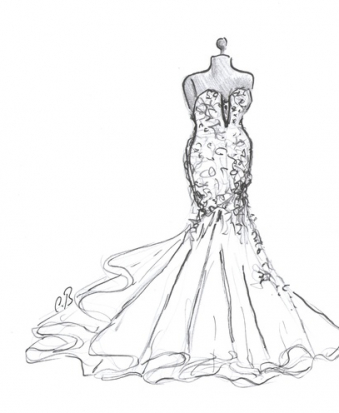 Dessins robes de mariée Bandi
